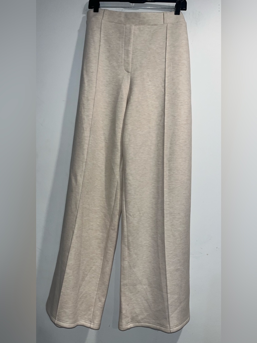 OGL High waist pull on pants in Heather beige FuzzLuxe